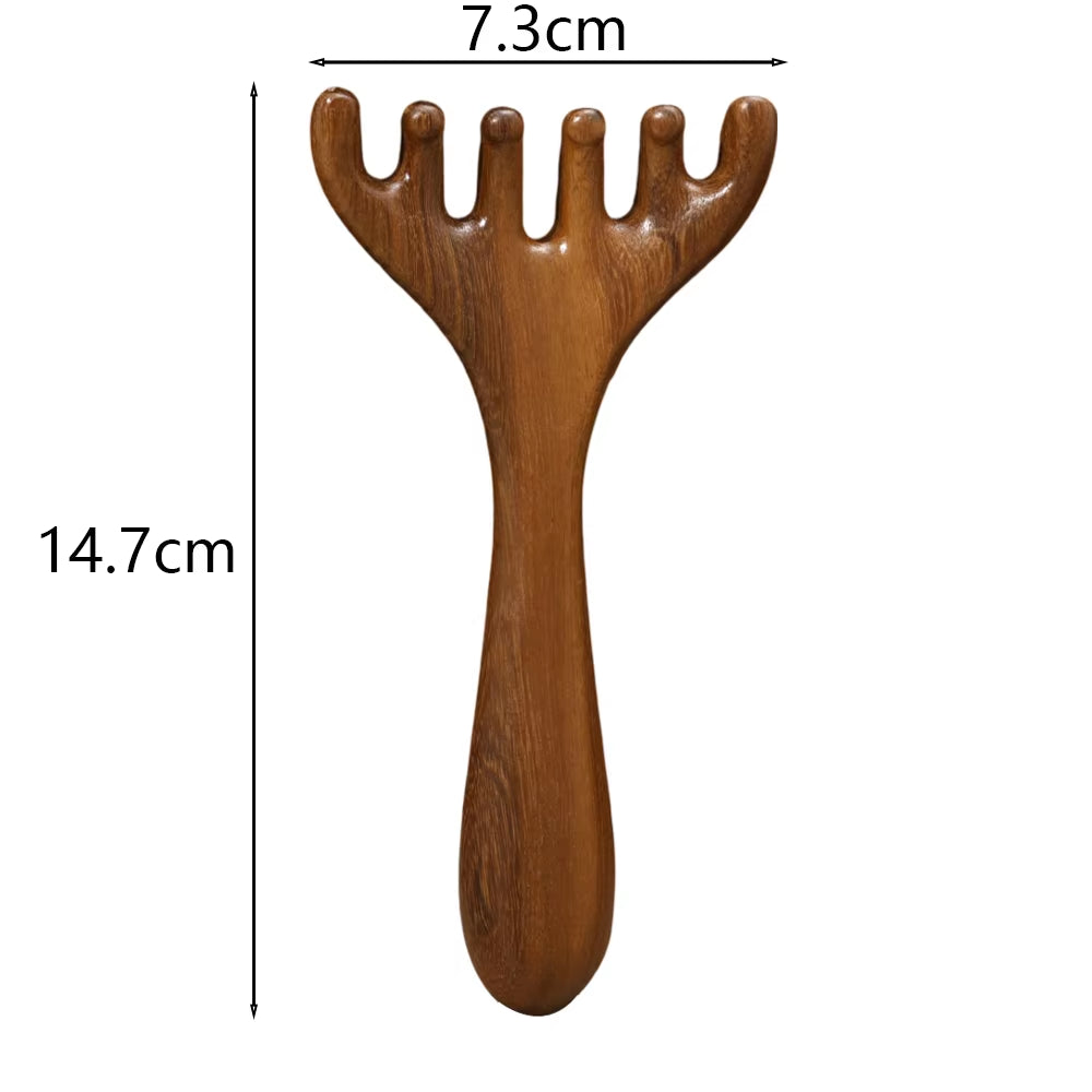 Wooden Meridian Massage Comb Health Head Therapy Scalp Relaxation Facial Scraping Massager Relaxation Body Tool