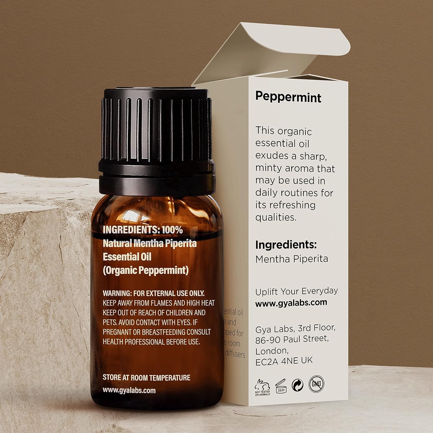 Organic Peppermint Essential Oil for Diffuser - Organic Peppermint Oil for Hair - 100% Pure and Natural Peppermint Oils, Premium Mint Essential Oils, Relaxing Aromatherapy Oils (0.34 Fl Oz)