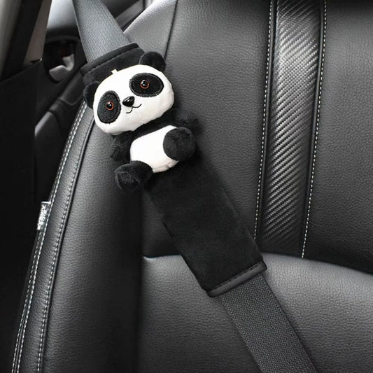 Cute Cartoon Panda Car Seatbelt Cover Seat Belt Harness Cushion Auto Shoulder Strap Protector Pad