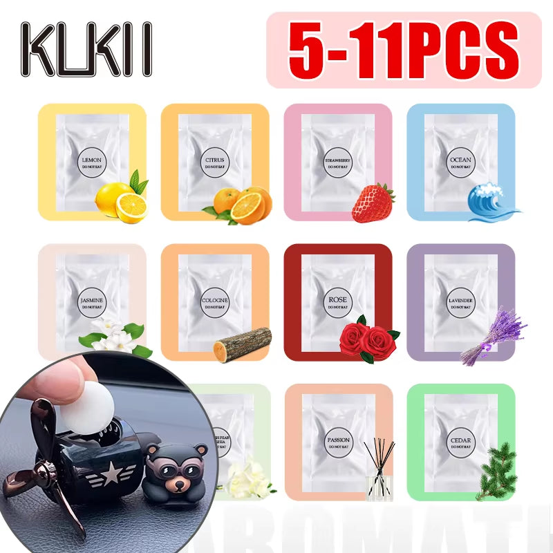 [Just Refills,Exclude Any Pilot/Plane] Bear Car Air Fresheners Replacement Tablets Fragrance Pods Aroma Supplement Perfume Pads