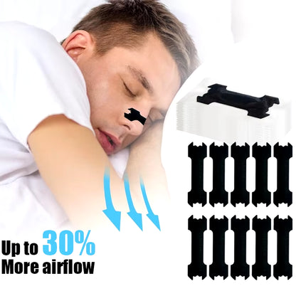 100/50PCS Black Nose Strips Extra Strength Nasal Strips Better Sleeping Non-Invasive anti Snoring Strips for Adults and Children